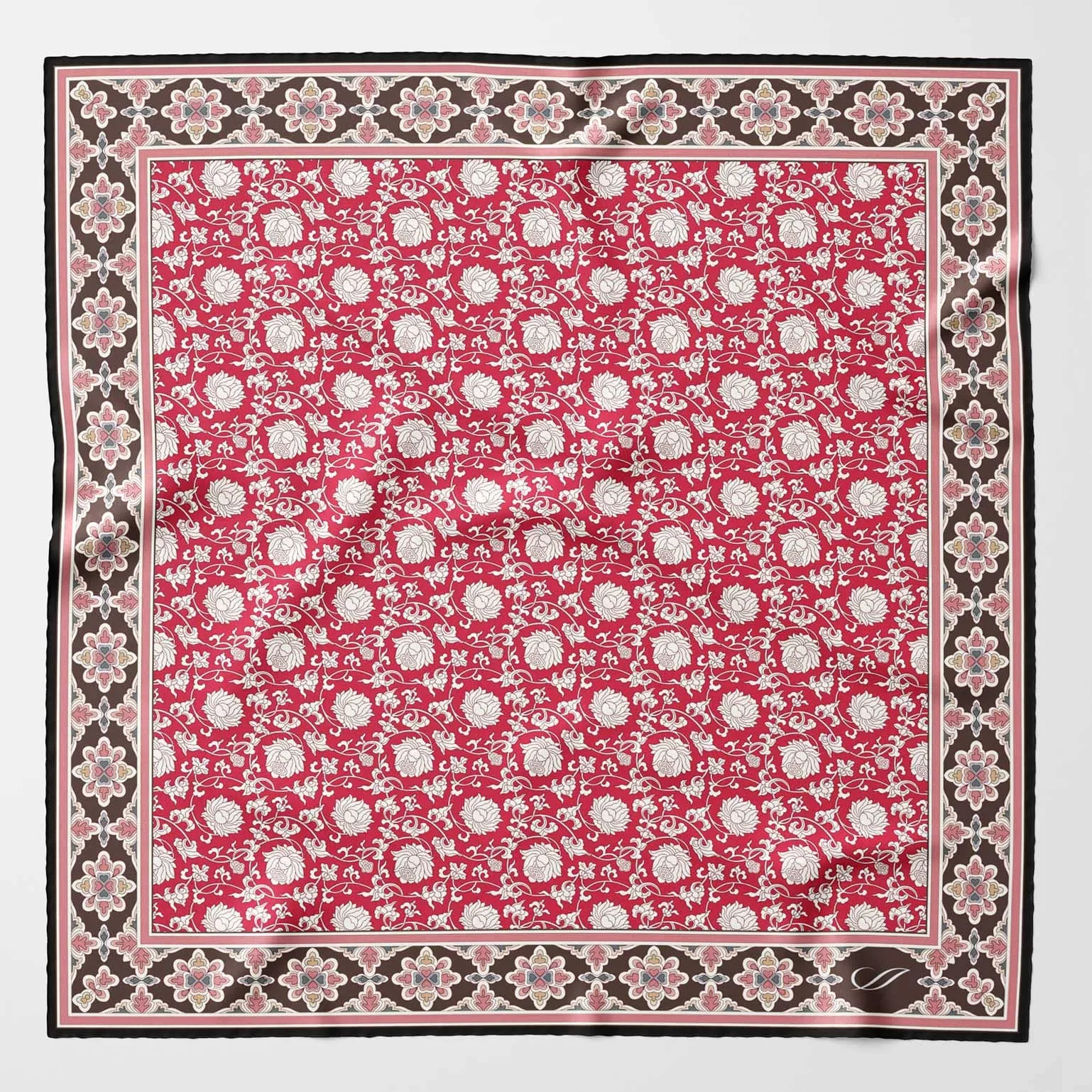 Caserta - Hand Rolled Silk Neckerchief - Red